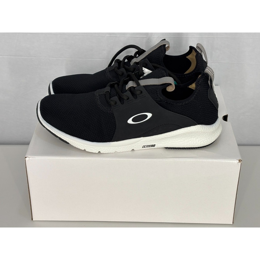 Oakley Dry Sneaker Shoes Mens Jet Black Low Top Lace Up Comfort Size 11 NWB - Picture 3 of 11